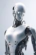 Robotic android, stunning photorealistic illustration. Generative art