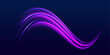 Light dynamic effect. Curve light effect of purple line. Luminous blue circle. 