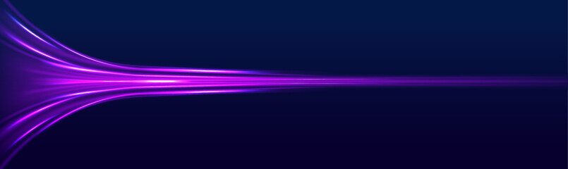Leinwandbilder - shiny spiral lines effect neon color glowing lines background, high-speed light trails effect. Futuristic dynamic motion technology.