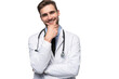 © opolja - Smiling medical worker in white coat isolated on transparent