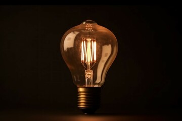 Poster - Classical edison bulb. Generate Ai