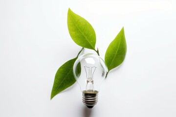 Poster - eco friendly lightbulb. generate ai