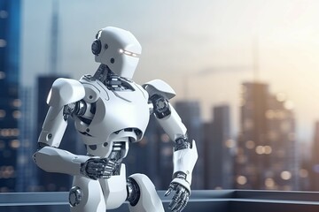 Poster - Robot engineer. Generate Ai