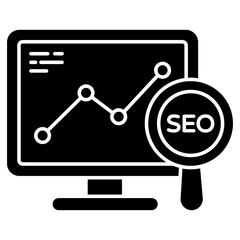 Modern design icon of seo analytics 