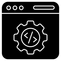 unique design icon of web coding