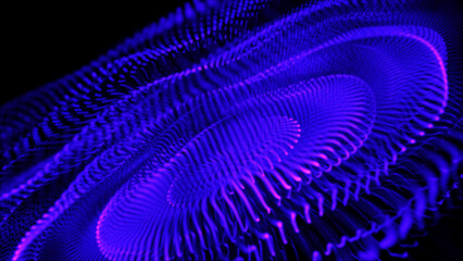 Aufkleber - abstract background with connected line and dots. Scientific vector illustration.