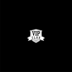 Canvas Print - VIP club sign icon isolated on dark background