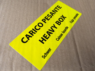 Sticker - carico pesante heavy box label