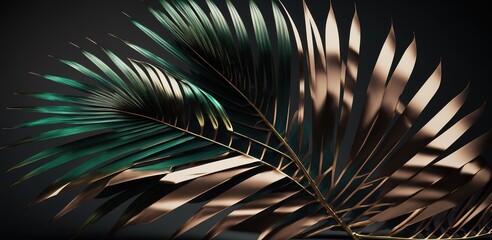 Fototapete - Palm leaves with sharp ends Generative AI