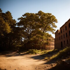 Poster - Abandoned buildings made with ai generative