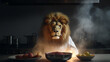 Ein Löwe als Koch KI