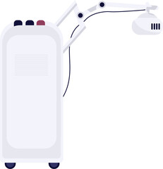 Fototapete - Medical device for UHF therapy semi flat color raster object. Full sized item on white. Rehabilitation equipment simple cartoon style illustration for web graphic design and animation