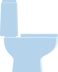 Poster - Lavatory pan semi flat color raster object. Full sized item on white. Part of bathroom arrangement. Water closet simple cartoon style illustration for web graphic design and animation