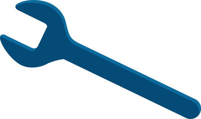 Poster - Spanner semi flat color raster object. Full sized item on white. Wrench. Instrument for repair. Manual implement simple cartoon style illustration for web graphic design and animation