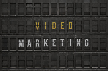 Poster - Flip board with text Video Marketing