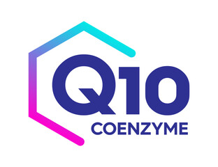 Wall Mural - Coenzyme Q10 vector symbol icon logo concept