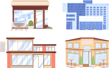 Poster - City service semi flat color raster objects set.  Simple cartoon style illustration for web graphic design and animation collection. Akrobat, Bebas Neue, Cardo, Recursive fonts used