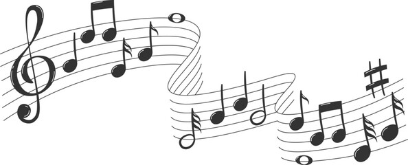 Musical Notes Flying