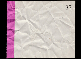 Ticket paper texture overlay for graphic design composition 