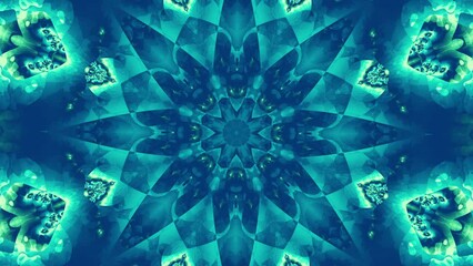 Poster - Transforming abstract mandala. 4k loop footage. Sacred symbol.