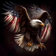 Patriotic Eagle American Flag 4th of July Theme
