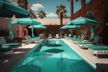 Las Vegas Hotel Pool. Generative AI