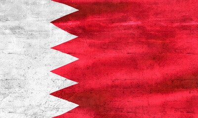 Wall Mural - Bahrain flag - realistic waving fabric flag