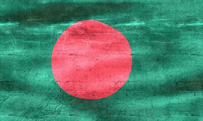 Canvas Print - Bangladesh flag - realistic waving fabric flag