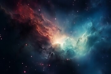 Wall Mural - space nebula and galaxy. generative ai