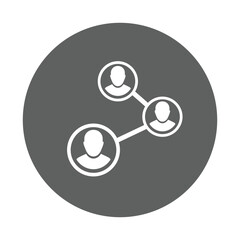 Business, connectivity, link, linking icon. Gray vector graphics.