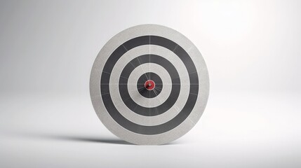 Leinwandbilder - a bullseye target on a white background, with a red arrow pointing to it, created with generative ai