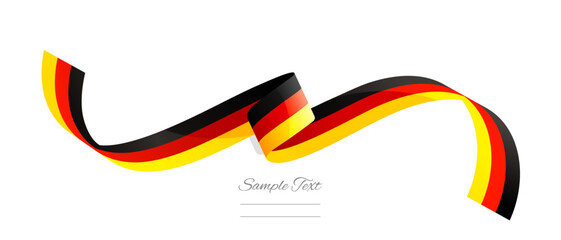 German flag ribbon vector illustration. Germany flag ribbon on abstract isolated on white color background