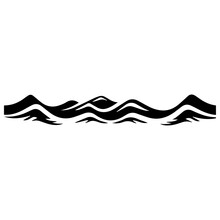 Waves Logo Monochrome Design Style
