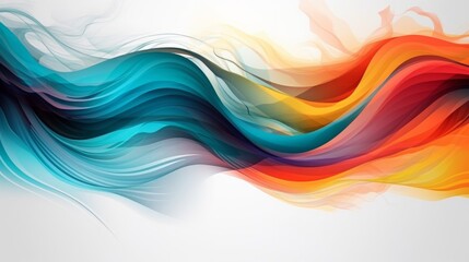 Abstract colorful wave background for design created. Generative AI