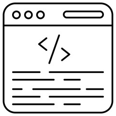 Unique design icon of web coding