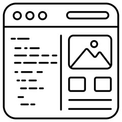 unique design icon of web landscape