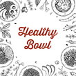 © Kseniia - Cereal bowl background. Hand drawn vector illustration in sketch style. Restaurant menu design