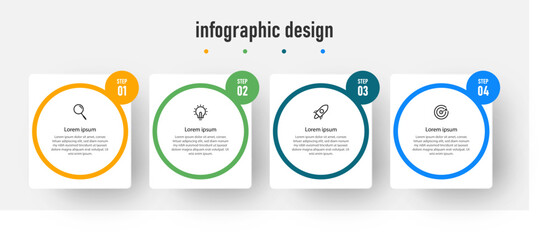 infographic design presentation business infographic template with 4 options
