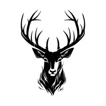 Elk Logo Monochrome Design Style
