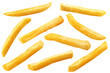 © grey - french fries, potato fry isolated on white background, full depth of field