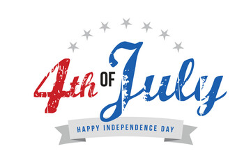 Wall Mural - 4th of July Independence Day Horizontal Vector Illustration 1