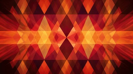 Wall Mural - Hot Rhombus Rays geometric wallpaper in warm colors