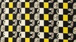 Wavy checkerboard alternating monochrome wallpaper
