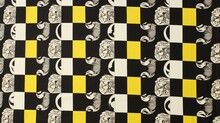 Wavy Checkerboard Alternating Monochrome Wallpaper