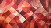 Geometric Wallpaper With Muted Red Fiery Facets