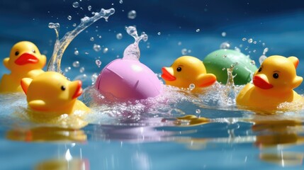 Wall Mural - Fun Easter water games wallpaper