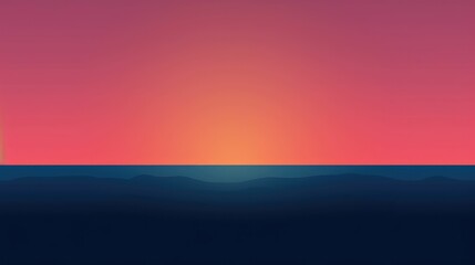 Sticker - Minimalist sunset wallpaper with calming gradient colors