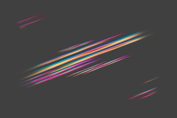 Wall Mural - neon, color and digital light on transparent background for beam, laser and rainbow streak on png te