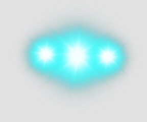Wall Mural - blue, digital lens flare and sparkle isolated on png or transparent background with neon and lightin