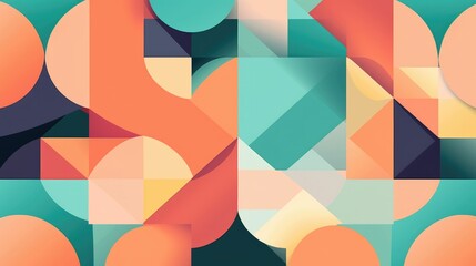 Canvas Print - Harmonious arrangement of geometric shapes